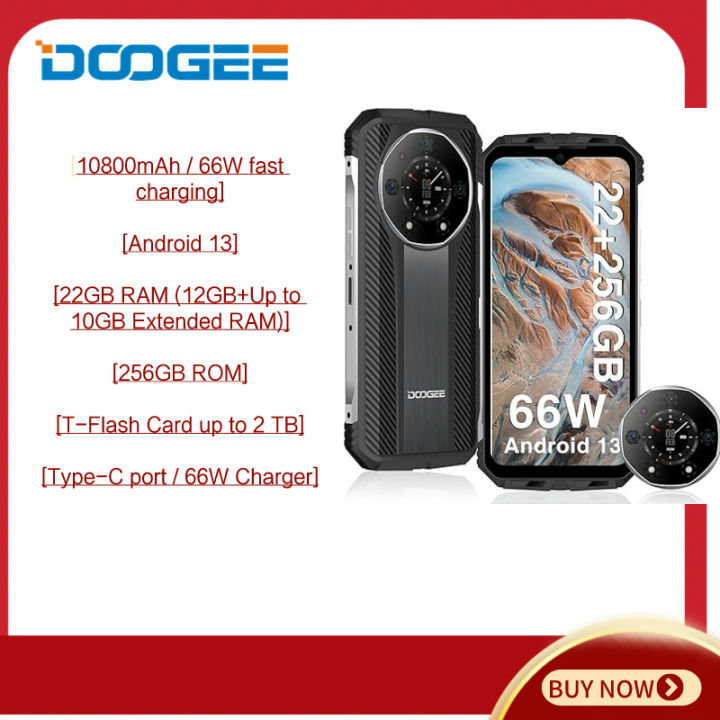 DOOGEE S110 Movil Resistente, 22GB RAM+256GB ROM, 10800mAh 66W Teléfono  Móvil 2.2 GHz, Android 13 Móviles, 6,6 FHD+ 120Hz Cámara 50MP, Teléfono  Todoterreno OTG/GPS/Huella Dactilar/NFC/IP68IP69K : : Electrónica