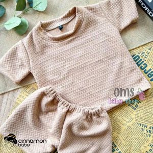 PREMIUM! Baju Ziggy Set Anak Basic Color Premium Bahan Kain Knit Emboss / Oneset Baju Anak Stylish Fashion
