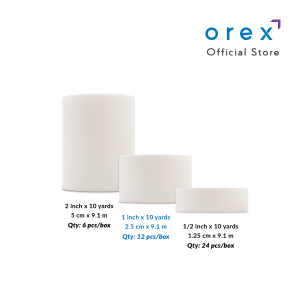 OREX Transpore PE Surgical Tape (1/2" / 1" / 2") - 1 box
