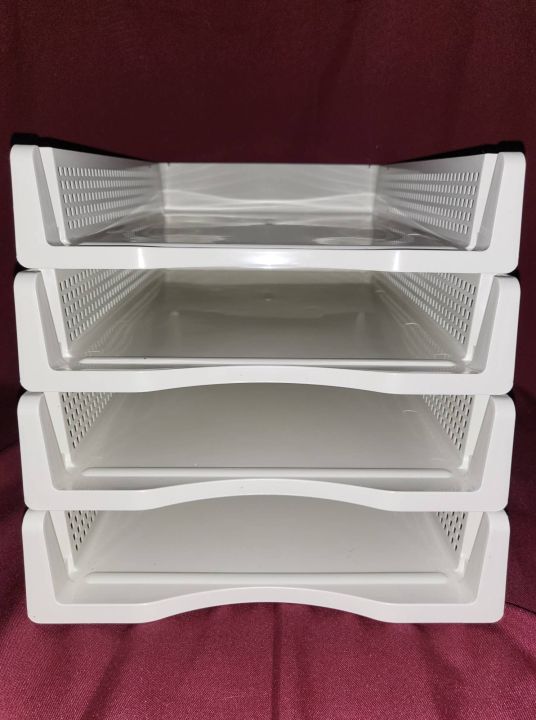4 Layers white or grey document rack / file holder / papers tray ...