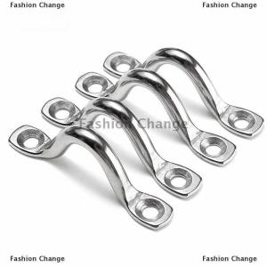 [COD] Fashion Change 4Pcs Handle Stainless Steel Wire Eye Strap Boat Marine Tie Down Hook Canopy Engines Accessories