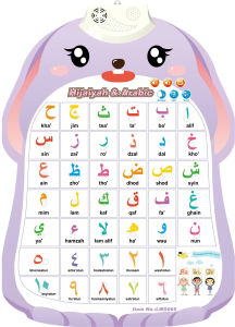 Poster Edukasi Suara Anak Belajar Bahasa Indonesia / Arab / Inggris Poster Dinding Suara Bilingual