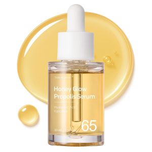 TOSOWOONG Honey Glow 65% Propolis Serum Hyaluronic Acid Kojic Acid Niacinamide Hydrating Facial Soothing Moisturizer for Irritated Uneven Skin Tone Glass Skin Korean Skin Care 33ml 1.11 fl.oz.
