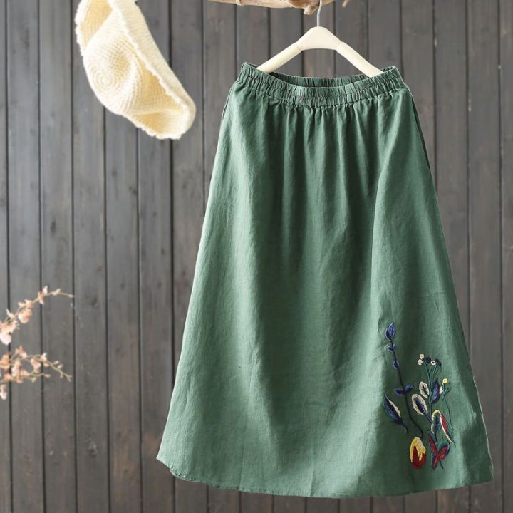 Summer Cotton Linen Sleeveless Skirt Women's Suit main image 1