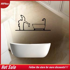 【COD】🔥🔥🔥 Metal Wall Decor 2D Flat Metal Bathroom Sign Creative Black Frame Home Decor For Bathroom Home Wall Art Decoration