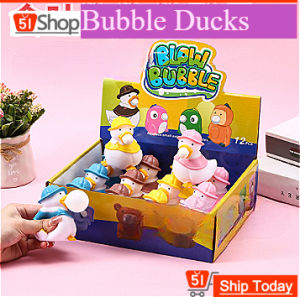 Decompression Toys Ducks Rebound  Spit Relaxation Mainan Budak Bola Tekan