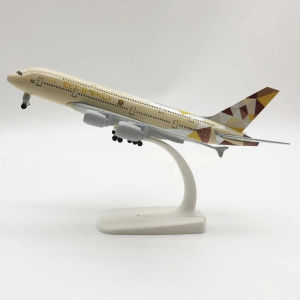 Scale 20cm Metal Aviation Etihad A380 Aircraft Model Airplane Miniature Children Gift Kids Fidget Toys for Boy Etihad