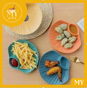 Đĩa Có Ngăn Gia Vị Hình Vỏ Sò Mẫu Mới Nhất - Đĩa Có Ngăn Gia Vị