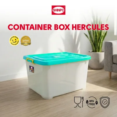 SHINPO Kontainer Plastik Dengan Roda Hercules Container Box Kotak Penyimpanan SPO-SIP-119-CB-150