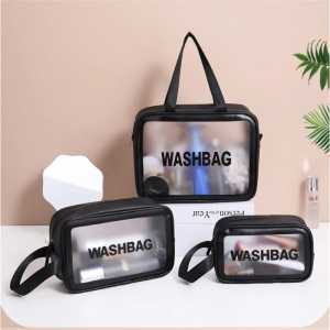 Kantong Tas / Travel Pouch Organizer Bag Serut Sabun Skincare Makeup Kosmetik Sepatu Anti Air Transparan Travelling Serbaguna Multifungsi