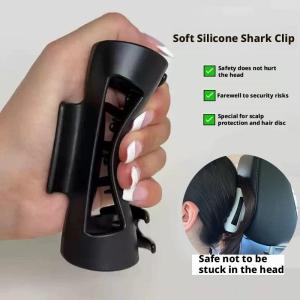 Soft Silicone Shark Clip Grab Clip Hairpin Female Back Head Hair Clip Headdress Durable Anti-drop