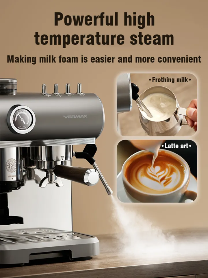 Vermax Barista Express Espresso Machine with Grinder Single Boiler