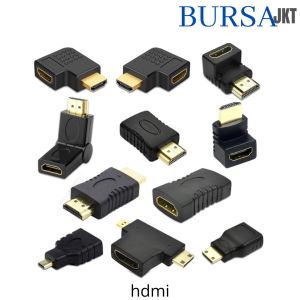 KONEKTOR SAMBUNGAN HDMI LURUS FEMALE TO FEMALE, KONEKTOR SAMBUNGAN HDMI MODEL LURUS L DAN BENGKOK, KONEKTOR SAMBUNGAN HDMI L 270 DERAJAT SLIM