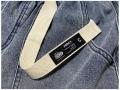 IELGY Quần soóc rộng mùa hè của quần đùi denim nam khâu. 
