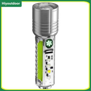 XHP50 LED Flashlight Type-C USB Rechargeable 250LM Torch Light 6 Modes IPX4 Waterproof for Camping Banknote Verification