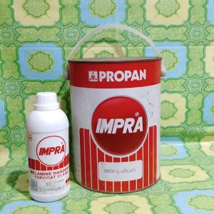 Impra Melamine ML 131 Clear Gloss Glos Glossy Kemasan Galon 5Liter 5Ltr 5L Plus Obat Merah Merk PROPAN