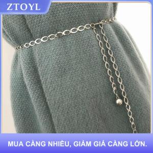 【ZTOYL】 Phụ Nữ Thời Trang Thắt Lưng Sang Trọng Thiết Kế Vành Đai Retro Bạc Khắc Hollow out Chain Belt Cho Phụ Nữ Thanh Lịch Vòng Kim Loại Phụ Nữ Vành Đai
