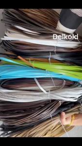 500G70M Black four-wire flat synthetic rattan woven material used to weave and repair plastic rattan for chairs tables hammoc