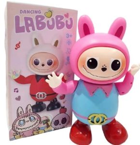 Musical Electric Dancing Labubu Walking Robot Colourful Light Kids Boys Girls Baby Toddler Learning Toys 灯光音乐跳舞机器人玩具3363