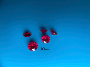 Đá cubic zirconia cao cấp màu ruby đá trang sứcđá nailđá sang tạo nghệ thuậtlàm đồ handmade loại  4.0 mm -> 10.0 mm