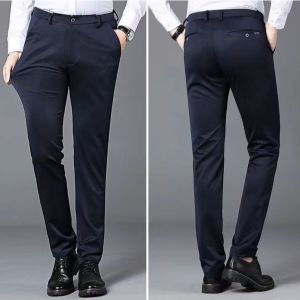 CEO Mens Formal Elastic Pants Office Wear Slim Fit Stretchable Flexible Business Casual Long Black Pant Seluar Slack Lelaki