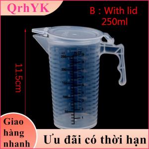 💫QrhYK💥 100 250 500ml đo ly Jug rõ ràng Baking nhà bếp bột nước với bìa SC