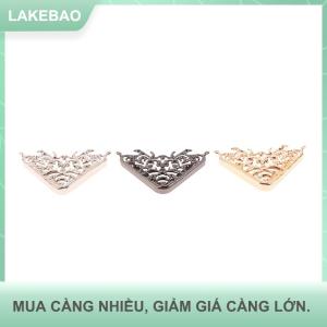 【LAKEBAO】 Túi kim loại góc bảo vệ với 2 ốc vít Túi xách Clip cạnh rỗng cố định trang trí khóa tự làm phụ kiện phần cứng