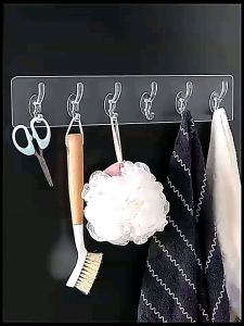 yod1 ตะขอกาว แผง 6 ตะขอ งอได้