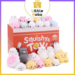 [Có Hộp] Squishy Mochi Xả Stress Đồ Chơi Trẻ Em Thú Mochi Hoạt Hình Cao Su Silicon Dẻo Bóp Vui Nhộn - Little Kobo