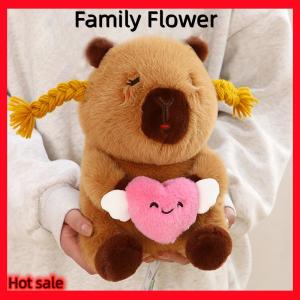 Family Flower Flash Sale 20-25cm Cross-dressing Capybara Plush Toy Soft Stuffed Simulation Animals Cute Doll Cartoon Cute Home Decoration For Girls Gift