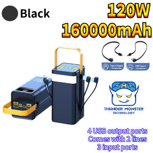 【SG Stock】120W PowerBank 160000mAh Full Capacity Super Fast Charge Powerbank USB Type C PD Quick Charge 3.0 Extern Outdoors Camping Power Bank