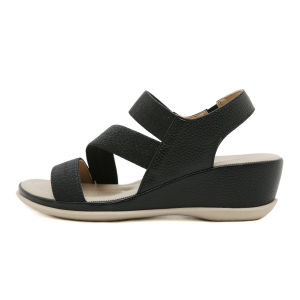 [Free Shipping] (Sold Out No Restock) Q316-32026 Outdoor Casual Rubber Sole Simple Wedge Heel Beach Sandals For Women