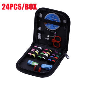 24Pcs/97Pcs Set Portable Travel Sewing Box Kitting Needles Tools Quilting Thread Stitching Embroidery Craft Sewing Kits