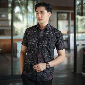 Jayabaya Batik AMARTA Kemeja Katun Lengan Pendek