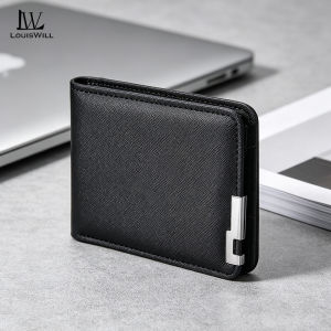 LouisWill Mens Wallet Simple Short Wallet Soft PU Wallet Business Multi-Card Position Holder Mini Travel Purses Coin Pouch ID Credit Cards Holders