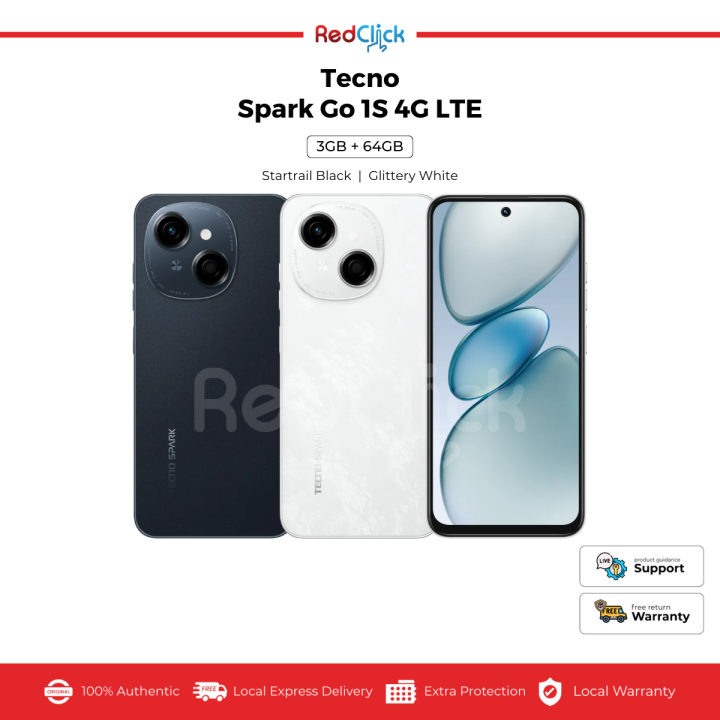 Tecno Spark Go 1S 4G LTE/KL4H (3GB+64GB) Original Tecno Malaysia Set