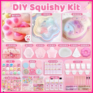 Full Set DIY Material Package Set Pinch Toy Cat Paw Squishy Fidget Toys Handmade Silicone Toy 捏捏乐材料包