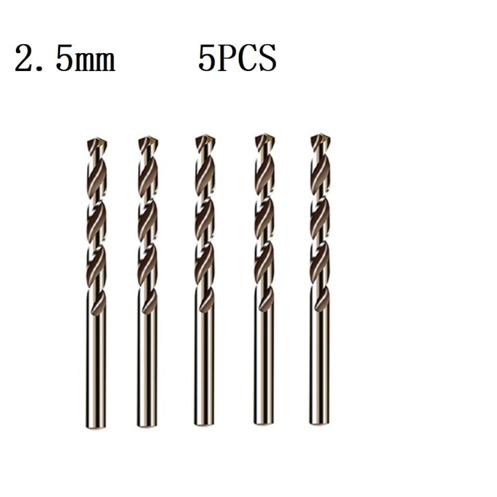 Premium 5pcs HSS M35 Cobalt Drill Bit Set for Stainless Steel and Wood ...