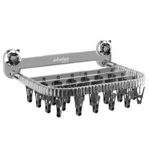 WARMIE Rotating Suction Cup Drying Rack Wall-mounted Folding Baby Clothes Drying Rack Practical Space Saving Socks Drying Clips Bathroom