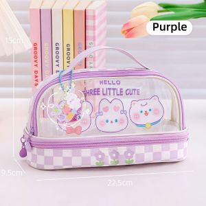 LVYIMAO ⭐  กล่องดินสอ Sanrio  กล่องดินสอโปร่งใส  กล่องดินสอขนาดใหญ่ซิป  ถุงดินสอพีวีซี  กล่องดินสอความดันคุณภาพสูง  กล่องเครื่องเขียน  ของขวัญเครื่องเขียน [ของขวัญโรงเรียน]