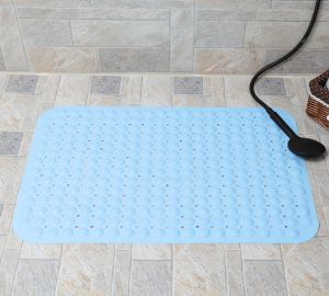PVC Bathroom Non-slip Mat Bath Mat Toilet Shower Pad Nonslip Doormat 35*65cm with Foot Massage