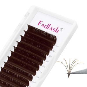 FADLASH Eyelash Extensions Easy Fan Lashes 0.07 C Curl Eyelashes Volume Lash Extensions Self Blooming Colored Lash Extensions (Blond 0.07-C 8-14mm)