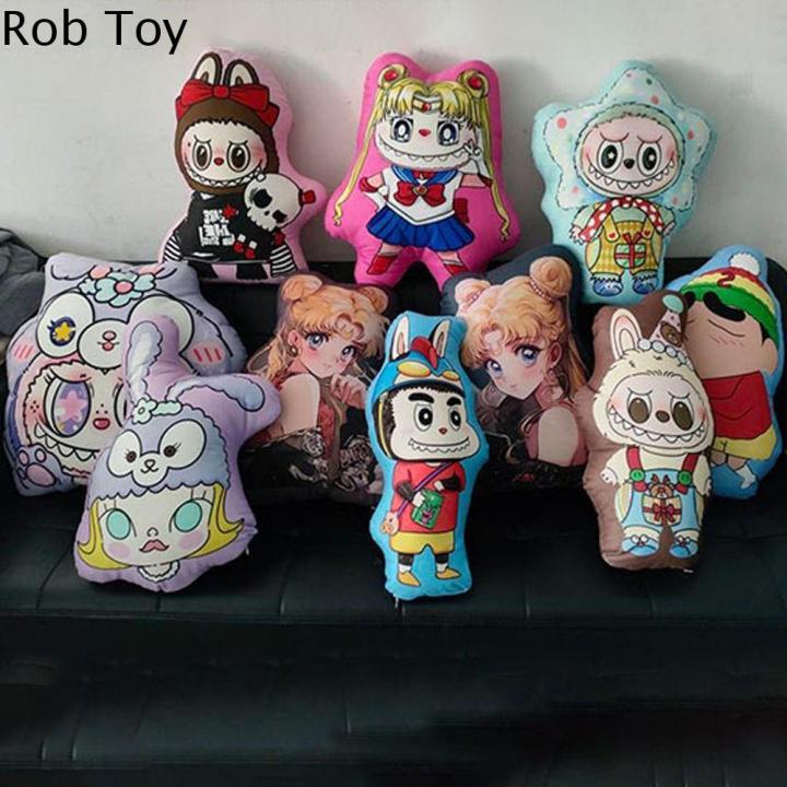 ROB TOY Cartoon Molly Labubu Time Pillow 40cm Soft Pillow Festive Decor