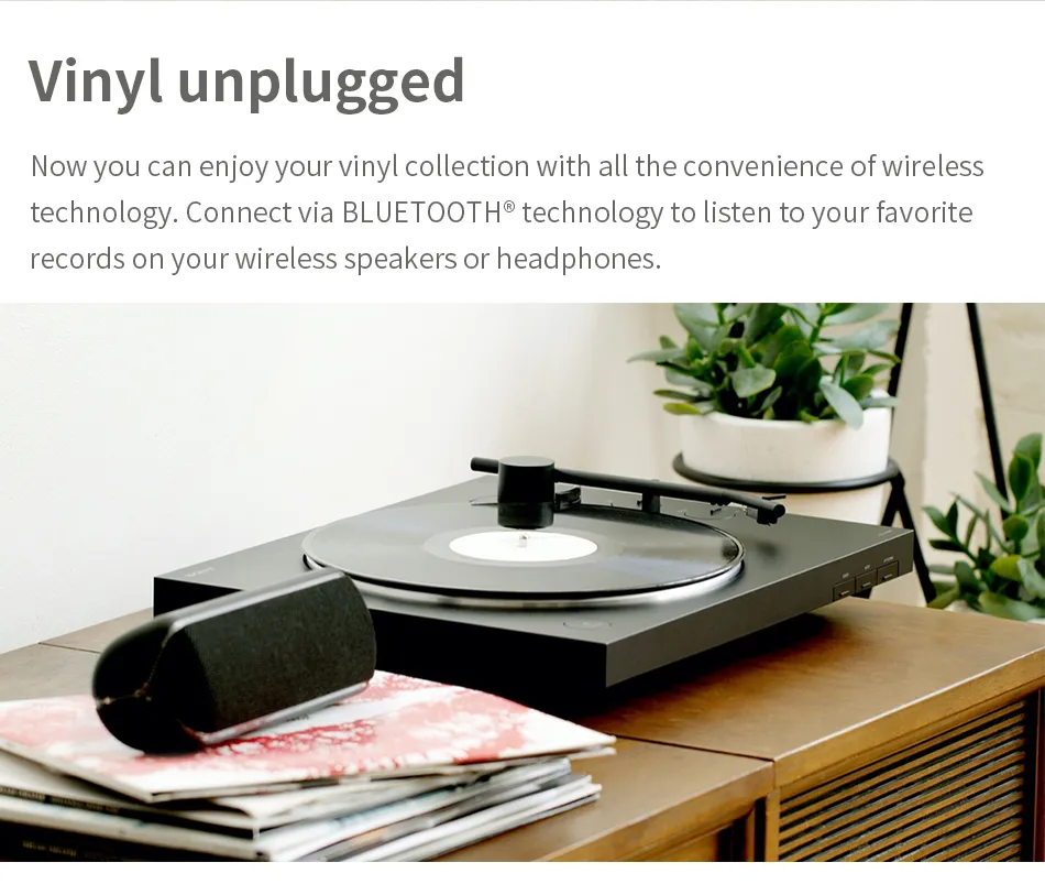 Sony PS-LX310BT Belt Drive Turntable Fully Automatic Wireless Vinyl Record  Player with Bluetooth and USB Output