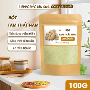 Bột tam thất nam 100g nguyên chất thơm mịn pha uống tốt cho sức khoẻ - Lãn Ông