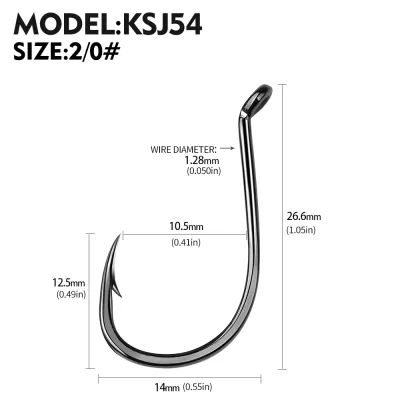 PROBEROS 20PCS/lot Strong Fishing Single Hooks Barbed 1/0 2/0 3/0 4/0 5/0 Sharp High Carbon Steel Octopus Fish Hook Casting Fishing Accessories KSJ54