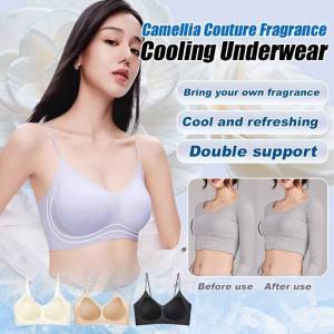 Bra Underwear Women Camellia Fragrance Ultra-Thin Shoulder Strap Daily Wear/Comfort Gather/Cool Sensation/Seamless