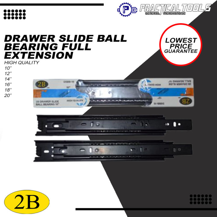 2B DRAWER SLIDER BALL BEARING FULL EXTENSION | Lazada PH