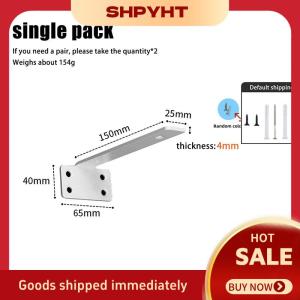 SHPYHT✨ 1 Set Heavy Duty Cast Iron Shelves Brackets Floating Shelf Brackets 4MM Thicked Invisible L Brackets For Shelves Support