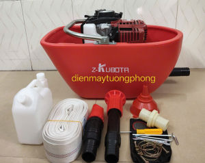 Máy bơm thuyền Z-Kubota động cơ GX35 ống xả 38mm dây phun 8m